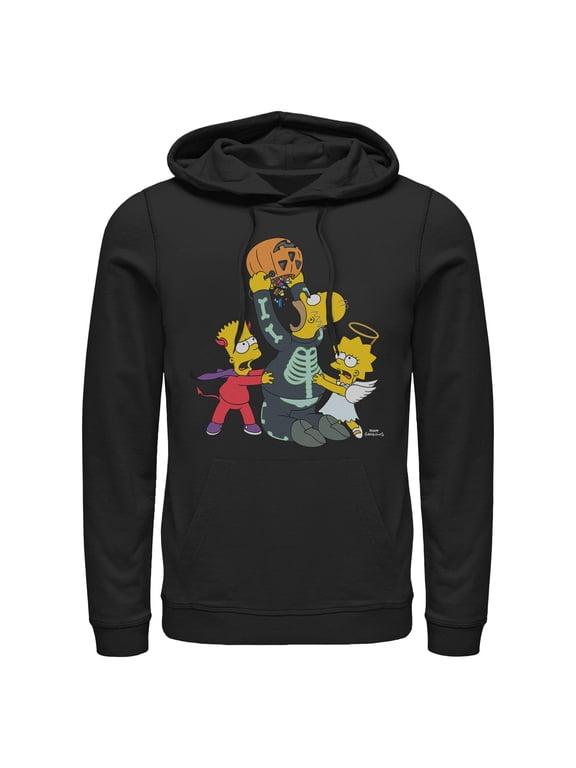 Mens The Simpsons Halloween Greedy Homer Lightweight Hoodie