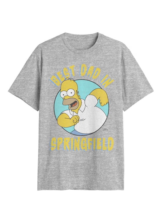 Mens The Simpsons Homer Best Dad In Springfield T Shirt