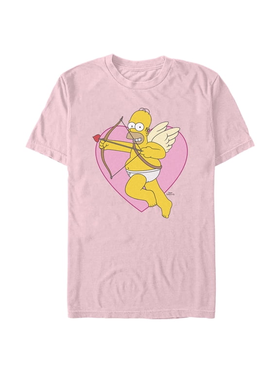 Mens The Simpsons I'm With Cupid Homer T Shirt