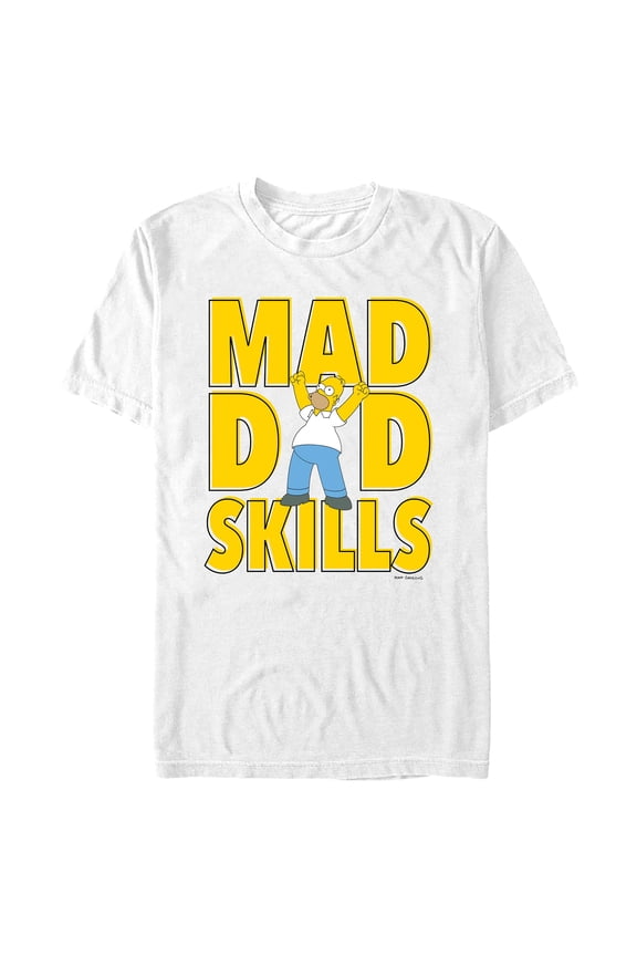 Mens The Simpsons Mad Dad Skills T Shirt