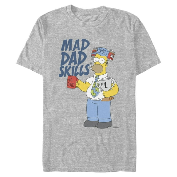 Mens The Simpsons Number 1 Mad Dad Skills T Shirt