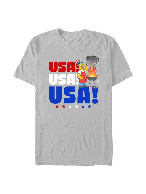 Mens The Simpsons Red White and Brew T Shirt