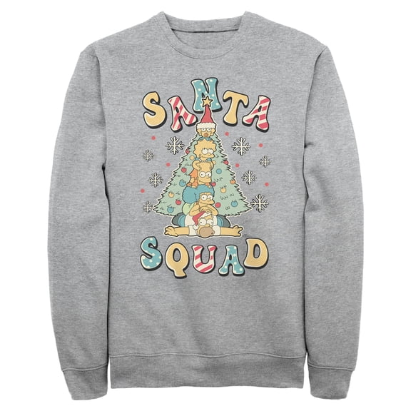 Mens The Simpsons Retro Santa Squad Family Sweatshirt