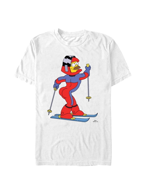 Mens The Simpsons Ski Suit Flanders T Shirt