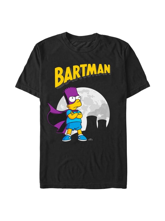 Mens The Simpsons Superhero Bartman Is Here T Shirt