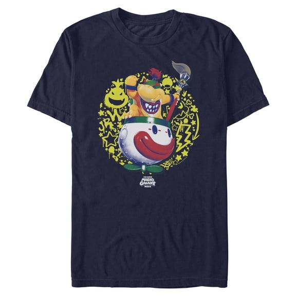 Mens The Super Mario Galaxy Movie Bowser Jr. Fun Doodles T Shirt