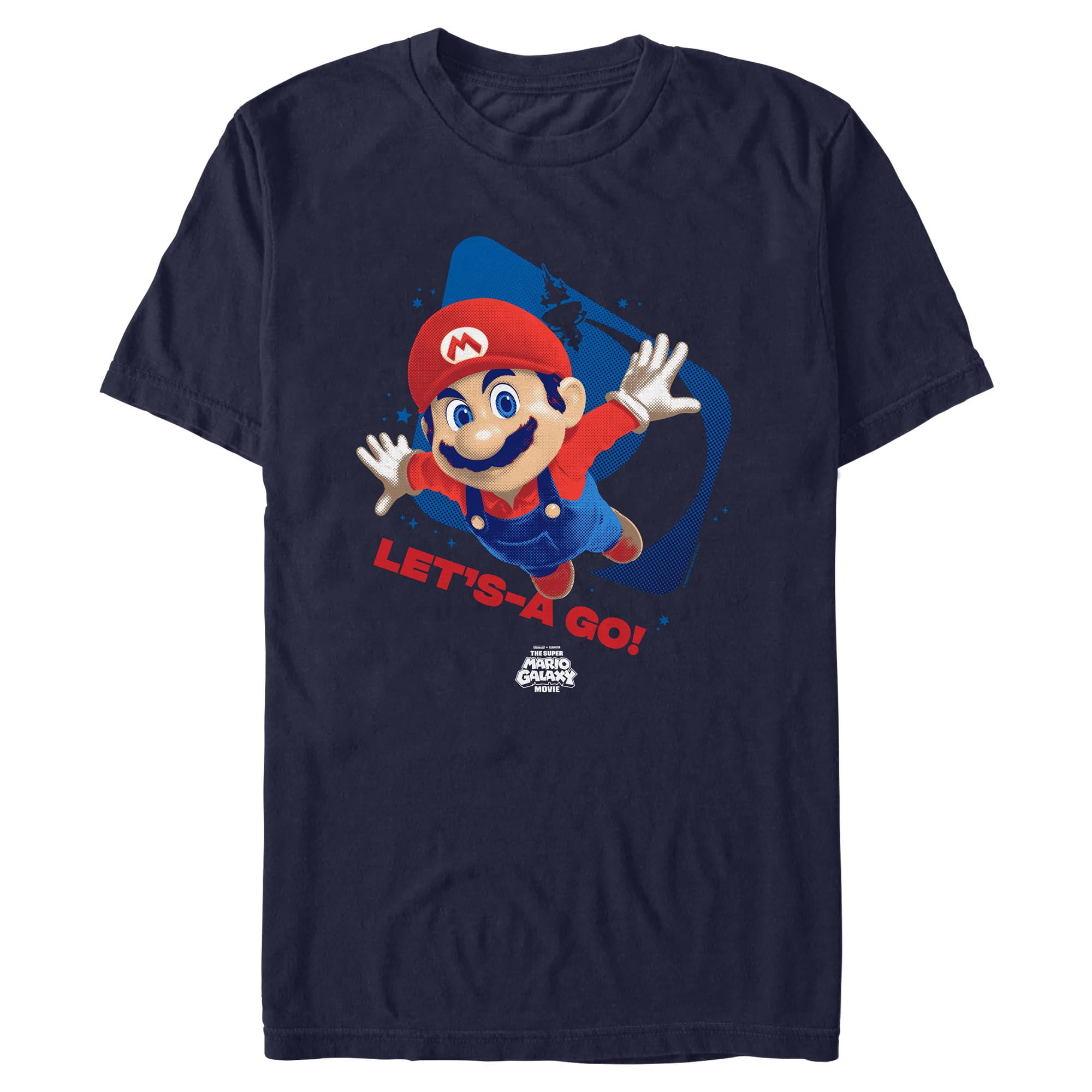 Mens The Super Mario Galaxy Movie Let's A Go Flying Icon T Shirt ...