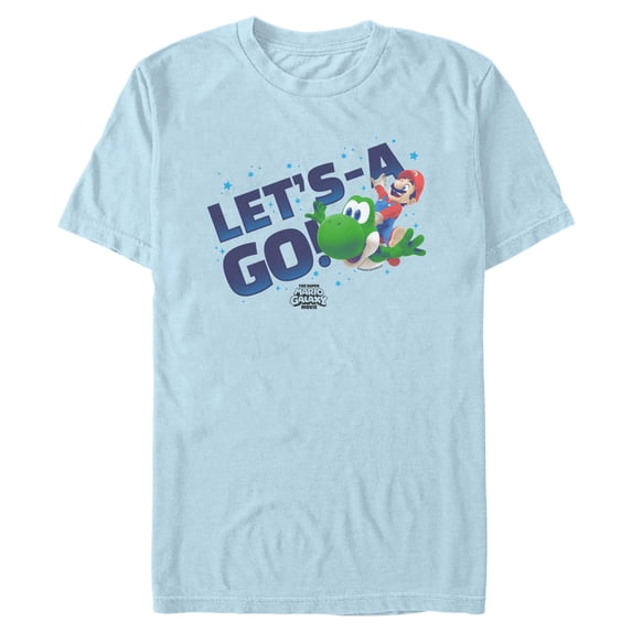 Mens The Super Mario Galaxy Movie Yoshi Ride Let's A Go T Shirt