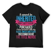 Mens The Titel Nurse T-Shirt Black Small
