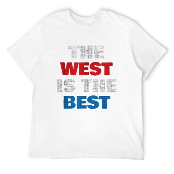 Mens The West is the Best T-Shirt White Large