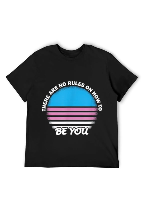 Mens There're No Rules On How To Be You LGBTQ Pride Trans Pride T-Shirt Black