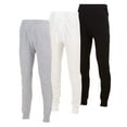 thumbnail image 1 of Mens Thermal Long John Pants - Thermal Bottom Base Layer for Tshirts & Jackets - Lightweight Thermal Underwear Mens - Sizes up to 3X- Pack of 3, 1 of 5
