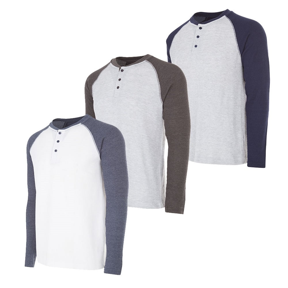 Mens Thermal Long Sleeve Shirt - Henley Top Base Layer for Tshirts ...