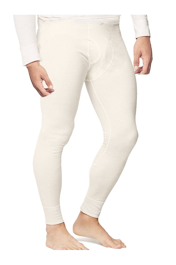 Mens Thermal Pants Long John Underwear Waffle Knit Cotton