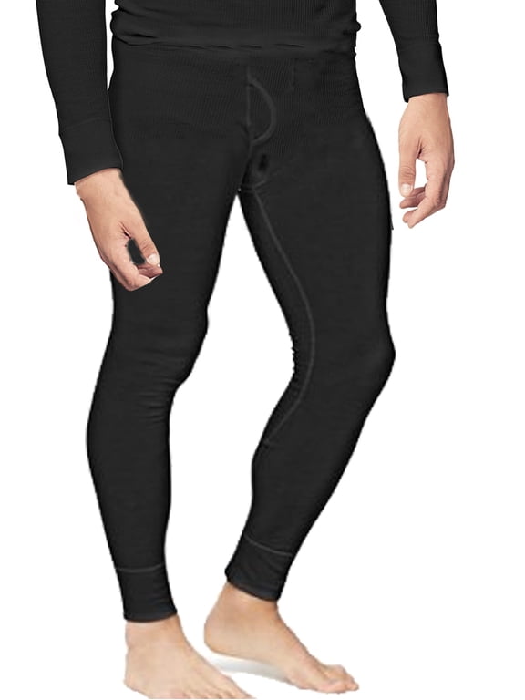 Mens Thermal Pants Long John Underwear Waffle Knit Cotton