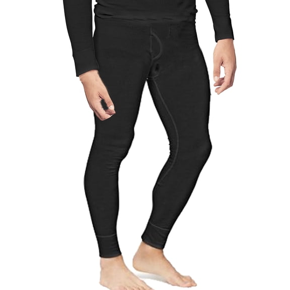 Mens Thermal Pants Long John Underwear Waffle Knit Cotton