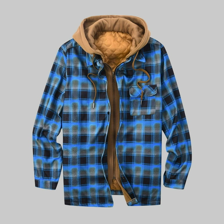 Mens flannel jacket clearance walmart