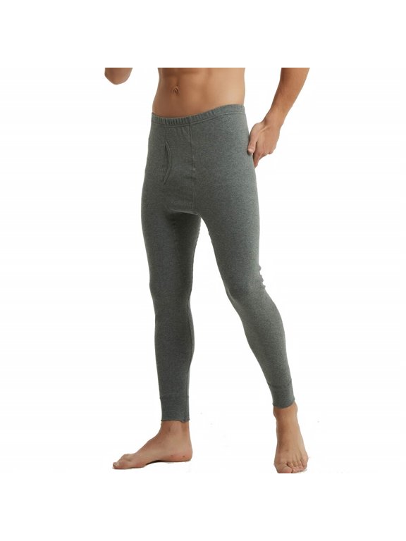 Mens Thermal Underwear Pants Long Johns Bottoms,Midweight Cotton Warm Base Layer Bottom