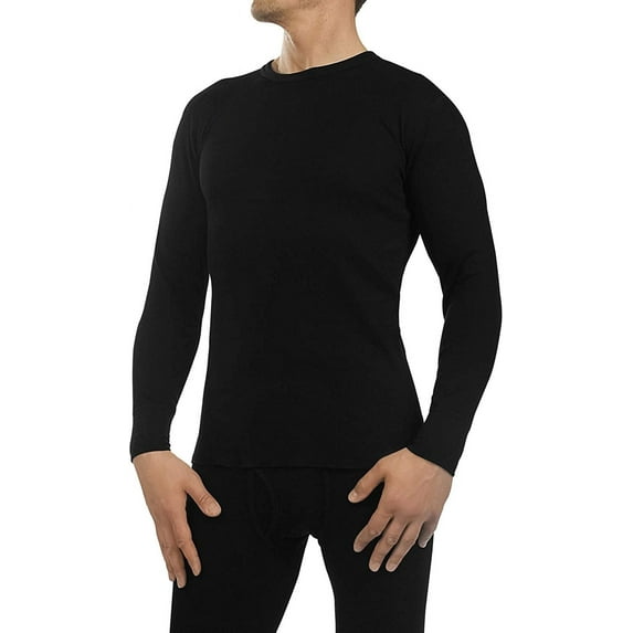 Mens Thermal Underwear Set, 100% Cotton Fleece Long Johns for Men Extreme Cold Winter - 2XL