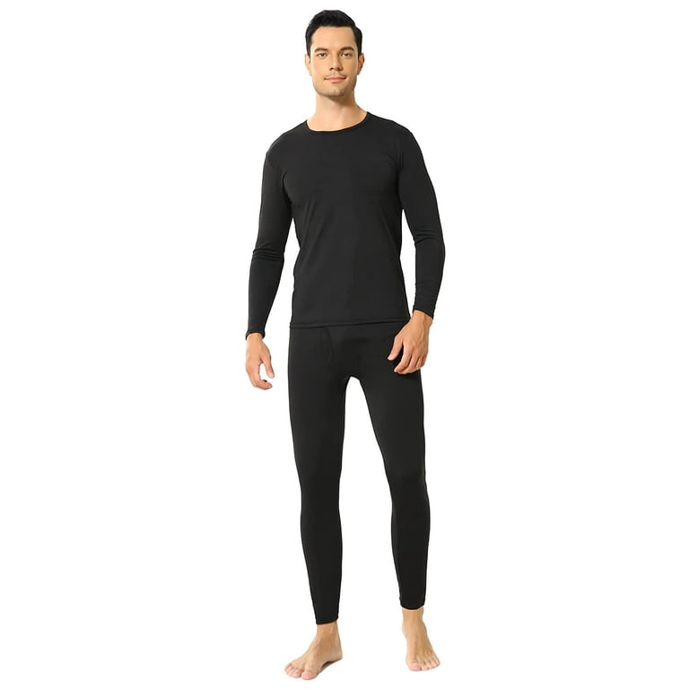 Mens Thermal Underwear Set, Fleece Long Johns for Men Extreme Cold Winter -  M