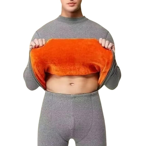 Mens Thermal Underwear Set Ultra Thick for Cold Weather Fleece Lined Long Johns Winter Base Layer Top and Bottom