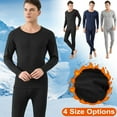 thumbnail image 1 of Mens Thermal Underwear Set, iMounTEK Fleece Long Johns Top Bottom for Men Cold Winter, Black XL, 1 of 7