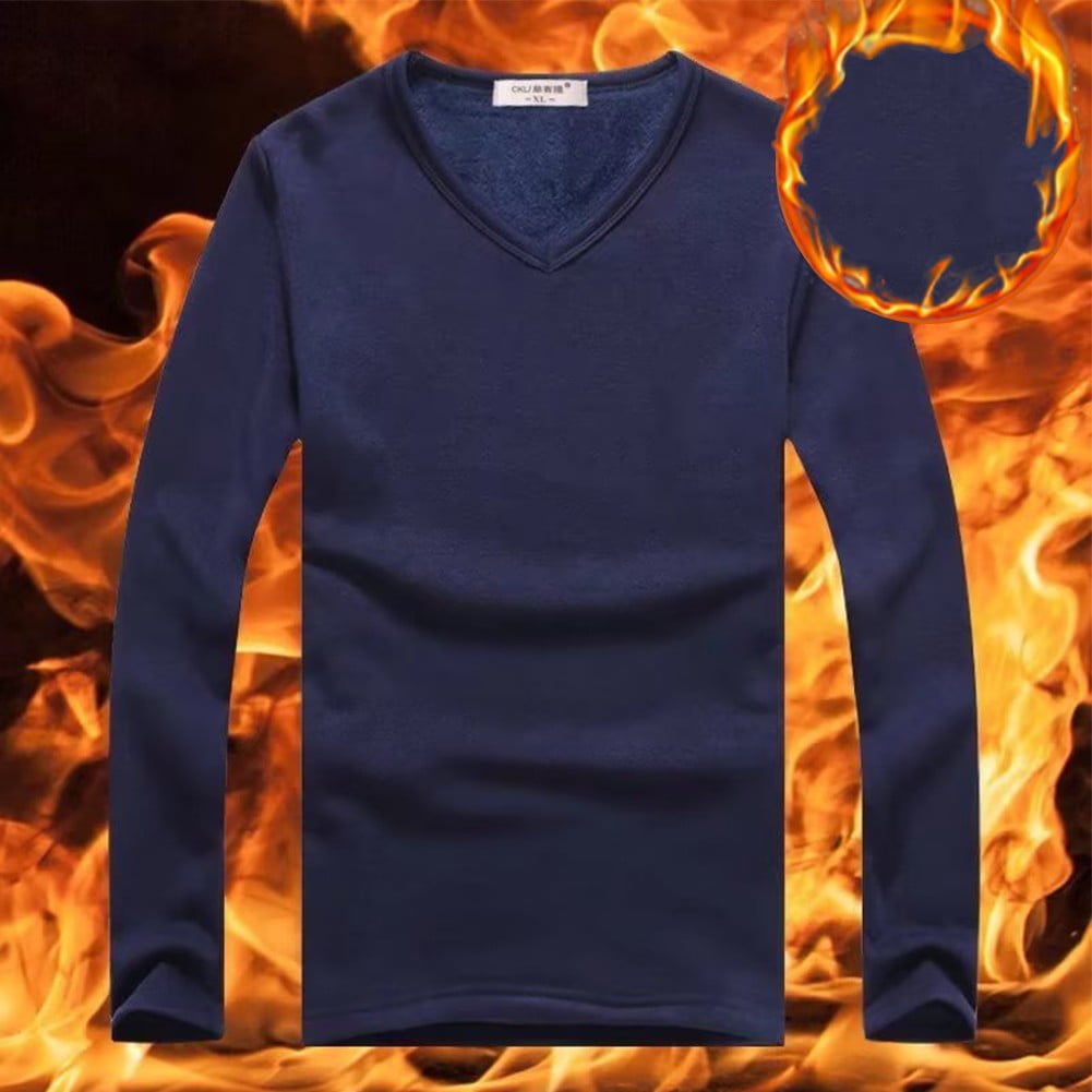 Mens slim fit thermal best sale shirt