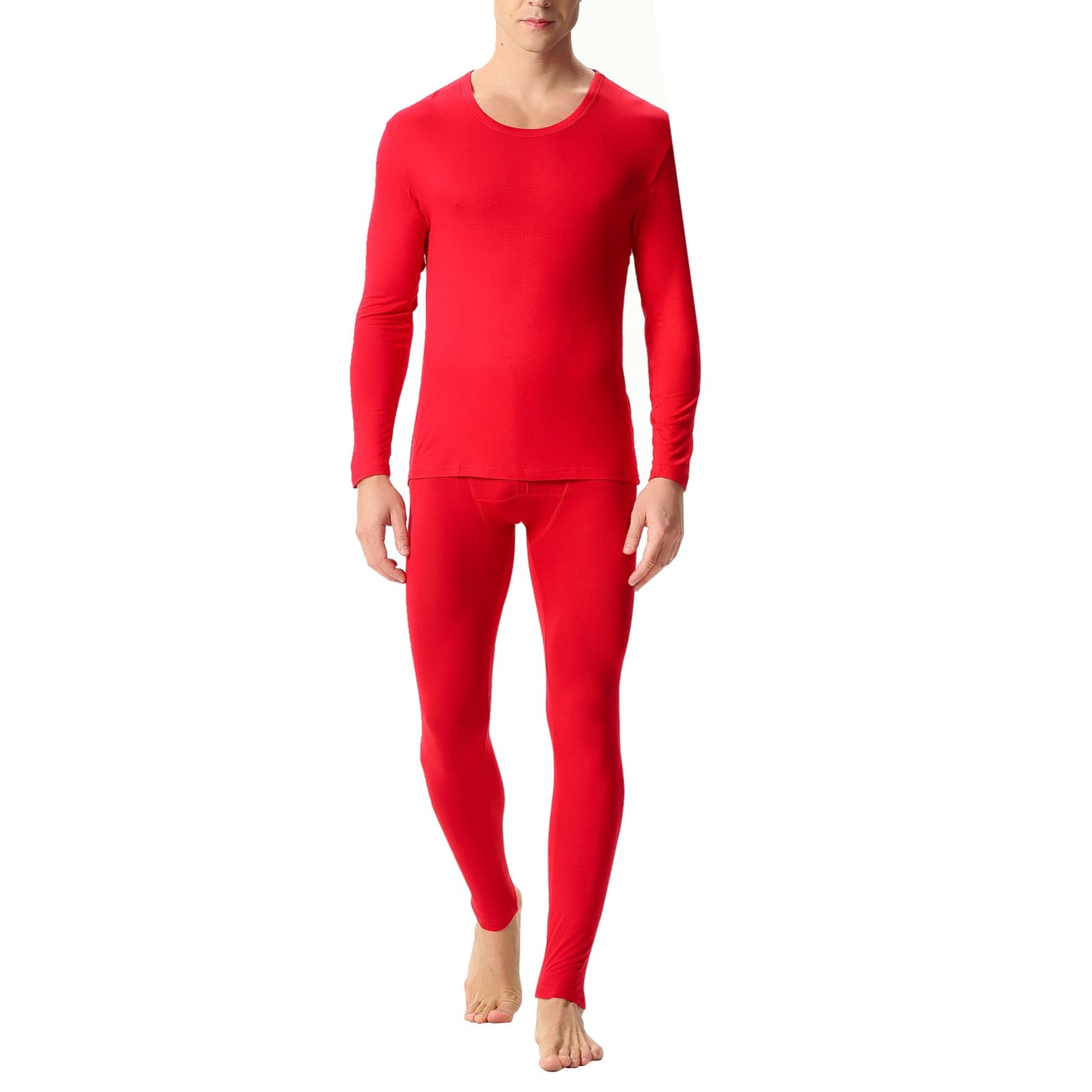 Mens Thermals Top and Bottom Set Men's Thermal Underwear Set Fleece