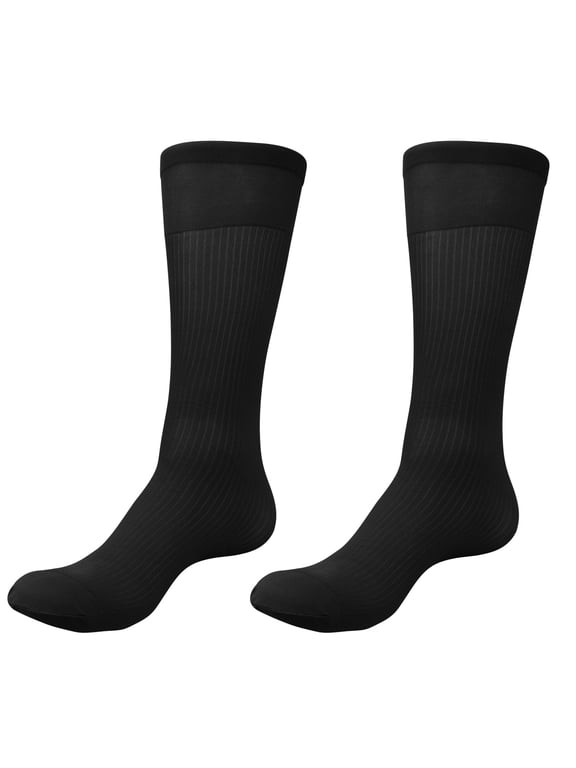Mens Thin Dress Socks Silk Sheer Business Socks Soft Nylon Work Trouser Socks Over the Calf Socks Knee High Dress Socks