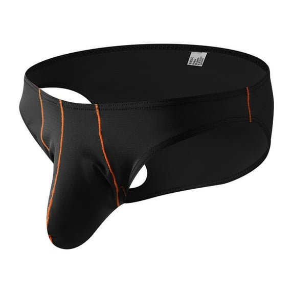 Mens Thin Ice Silk Low Waist Underwear Solid Color Long Briefs Sexy Bikini Panties Night Club Party Naughty Hot Underpants