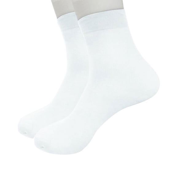 Mens Thin Rayon Breathable Ankle Socks Soft Low Cut Comfortable Sock Lightweight Mesh Sock (white)