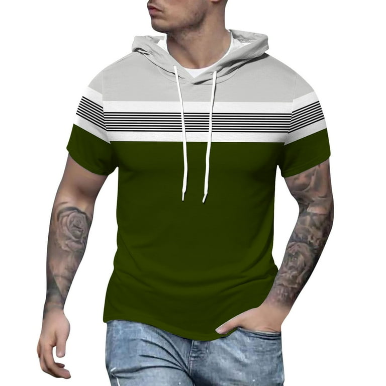 Men crop top hoodie top