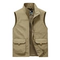 thumbnail image 1 of Mens Thin Workwear Solid Color Vest Sleeveless Jacket Tank Tops, 1 of 6