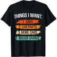 thumbnail image 1 of Mens Things I Want Car Parts Enthusiast Mechanic Engine T-Shirt, 1 of 4
