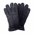 thumbnail image 1 of Mens Thinsulate Leather Gloves | THMO | Winter Outdoor Fleece Lining Leather Gloves in Black, 1 of 2