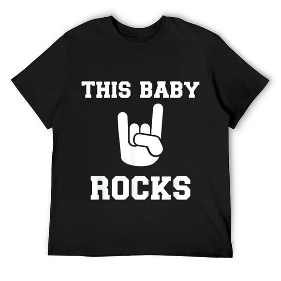 Mens This Baby rocks T-Shirt Black