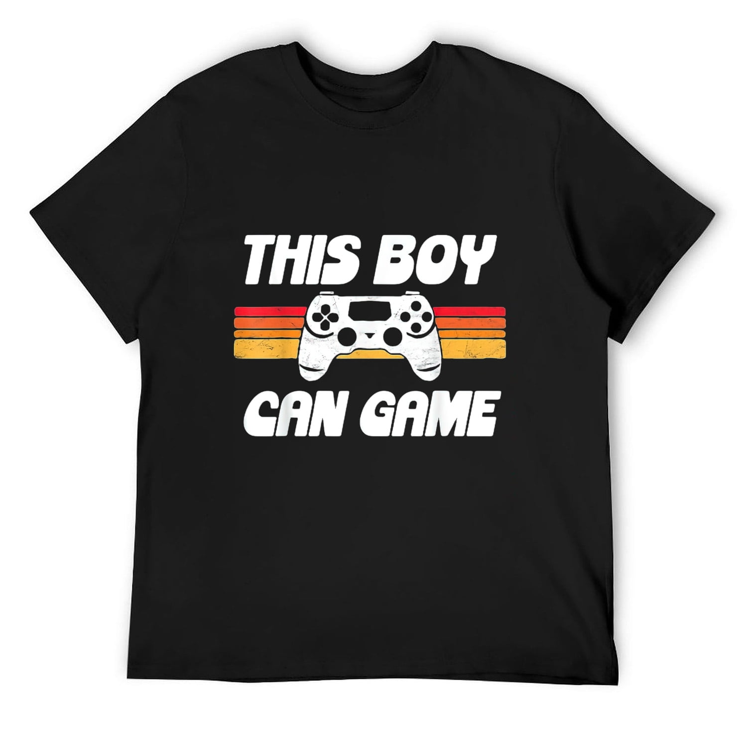 Mens This Boy Can Game Funny 80s Retro Video Gaming Controller T-Shirt ...