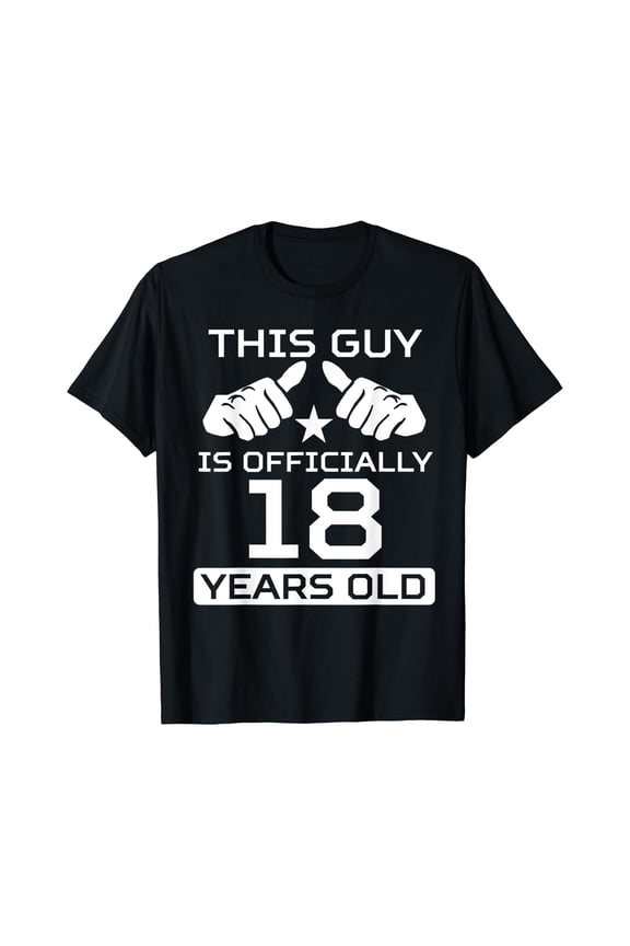 Mens This Guy Is Officially 18 Years Old 18Th Birthday T-Shirt