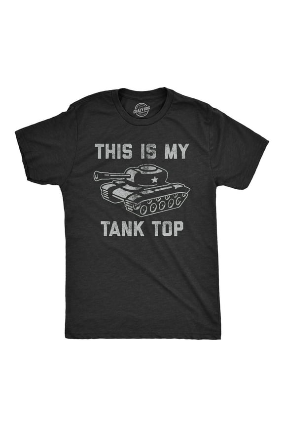 Mens This Is My Tank Top T Shirt Funny Army Military Tank Joke Tee for Guys Graphic Tees