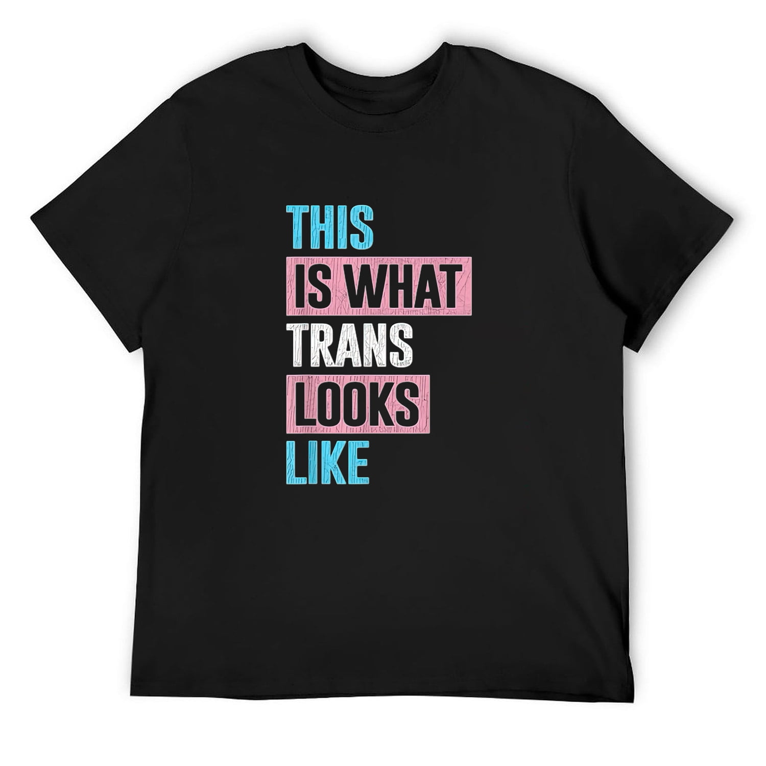 Mens This Is What Trans Looks Like Gay Lgbt Pride Rainbow T-Shirt Black ...