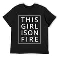 thumbnail image 1 of Mens This girl is on fire T-Shirt Black, 1 of 5