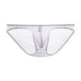 thumbnail image 1 of Mens Thongs Underwear Lightweight Breathable See-Through Low Waisted Solid Color High-Cut Briefs Summer, 1 of 2