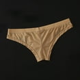 thumbnail image 1 of Mens Thongs Underwear Trendy Lightweight See-Through Solid Color Breathable Low Waisted High-Cut Homewear Briefs, 1 of 8