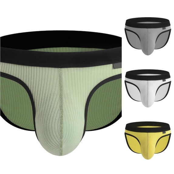 Mens Threaded Comfortable Breathable and Underwear Triangle Pants Quilted Underwear for Men L