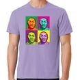 thumbnail image 1 of Mens Three 3 Stooges Curly Squared Cotton Tee Shirt, Large Ameth Purple, 1 of 3