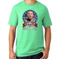 thumbnail image 1 of Mens Three 3 Stooges Curly for President Cotton Tee Shirt, 3XL Jadeite Green, 1 of 3