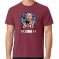 thumbnail image 1 of Mens Three 3 Stooges Curly for President Cotton Tee Shirt, 3XL Merlot, 1 of 3