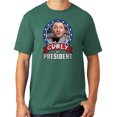 thumbnail image 1 of Mens Three 3 Stooges Curly for President Cotton Tee Shirt, Large Nordic Green, 1 of 3