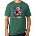 thumbnail image 1 of Mens Three 3 Stooges Curly for President Cotton Tee Shirt, Small Nordic Green, 1 of 3