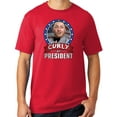 thumbnail image 1 of Mens Three 3 Stooges Curly for President Cotton Tee Shirt, XL Red, 1 of 3